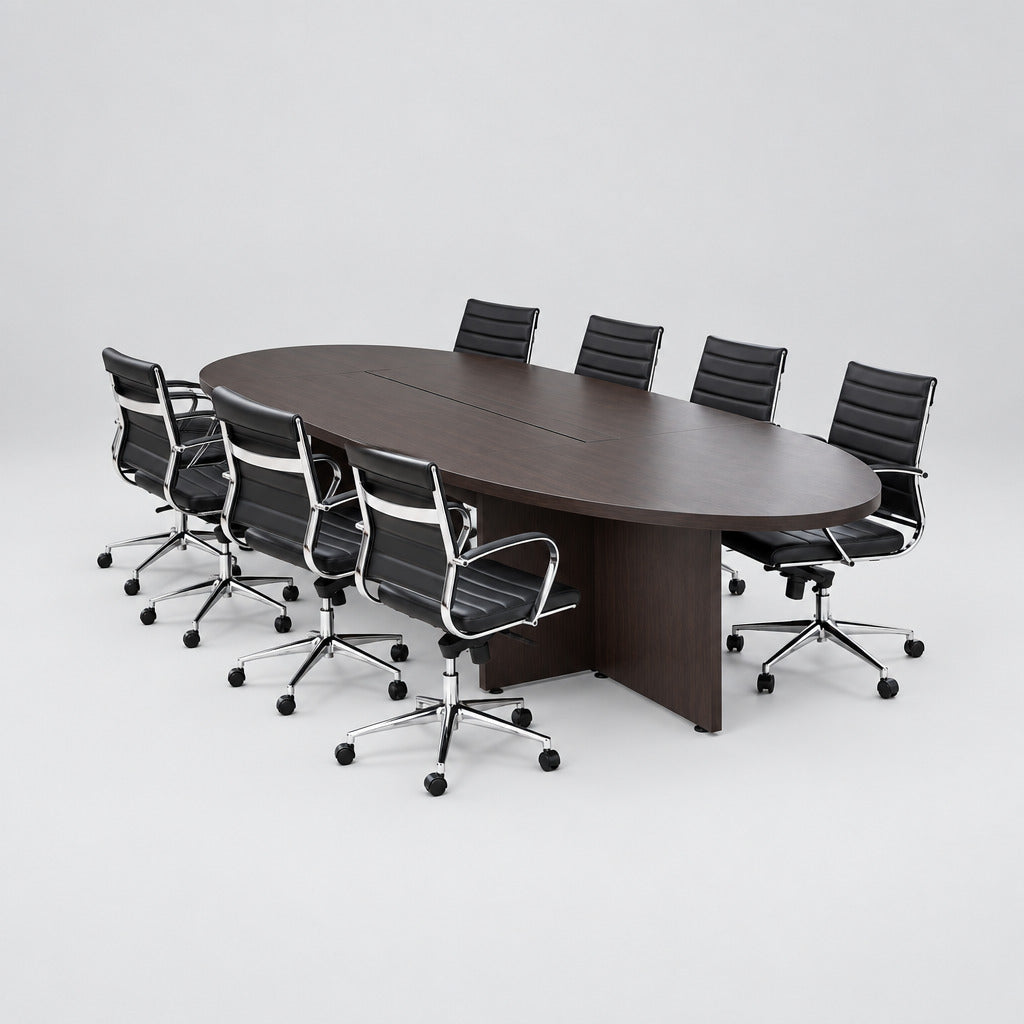Pijlman Studios Ovalis | Vergadertafel | Melamine Donker