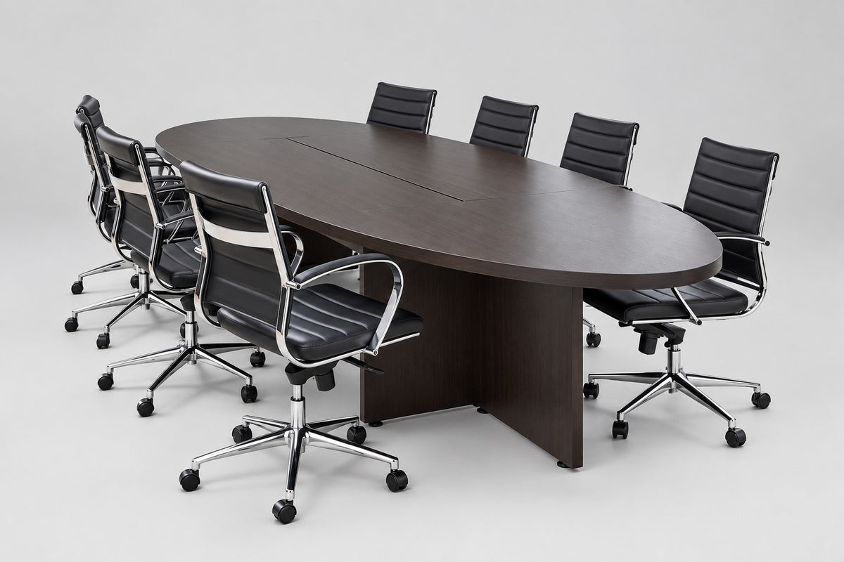 Pijlman Studios Ovalis | Vergadertafel | Melamine Donker