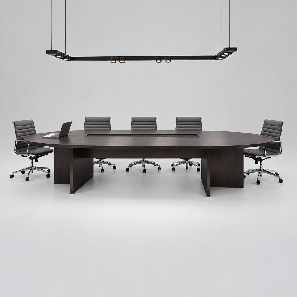 Pijlman Studios Ovalis | Vergadertafel | Melamine Donker