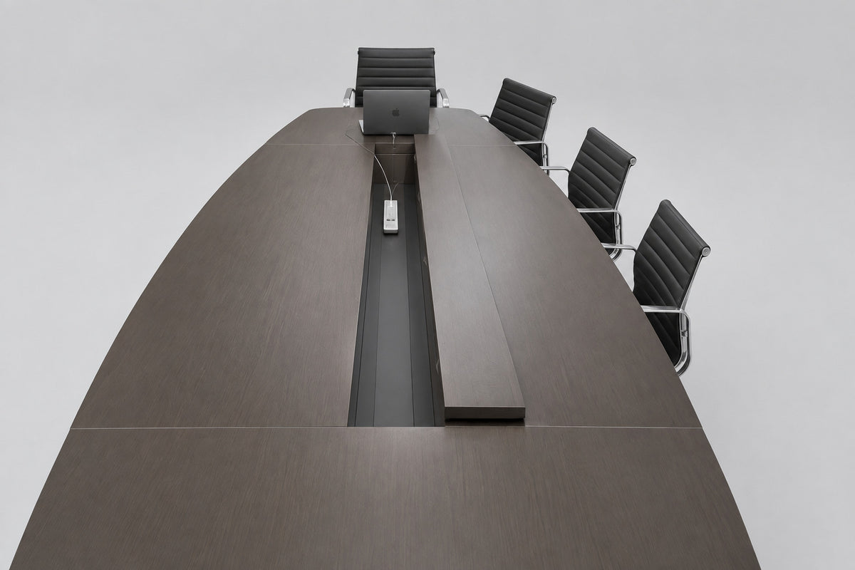 Pijlman Studios Ovalis | Vergadertafel | Melamine Donker