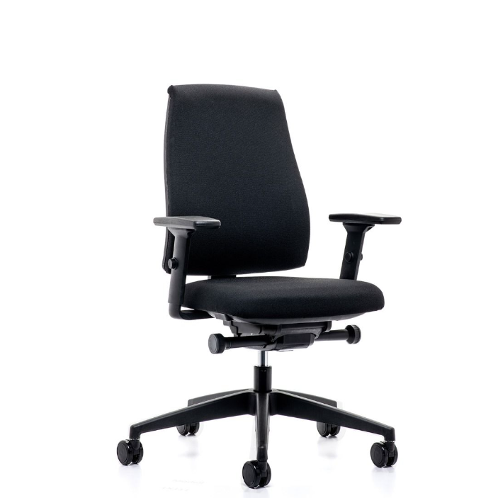 Se7en Comfort LX111 zwarte ergonomische bureaustoel