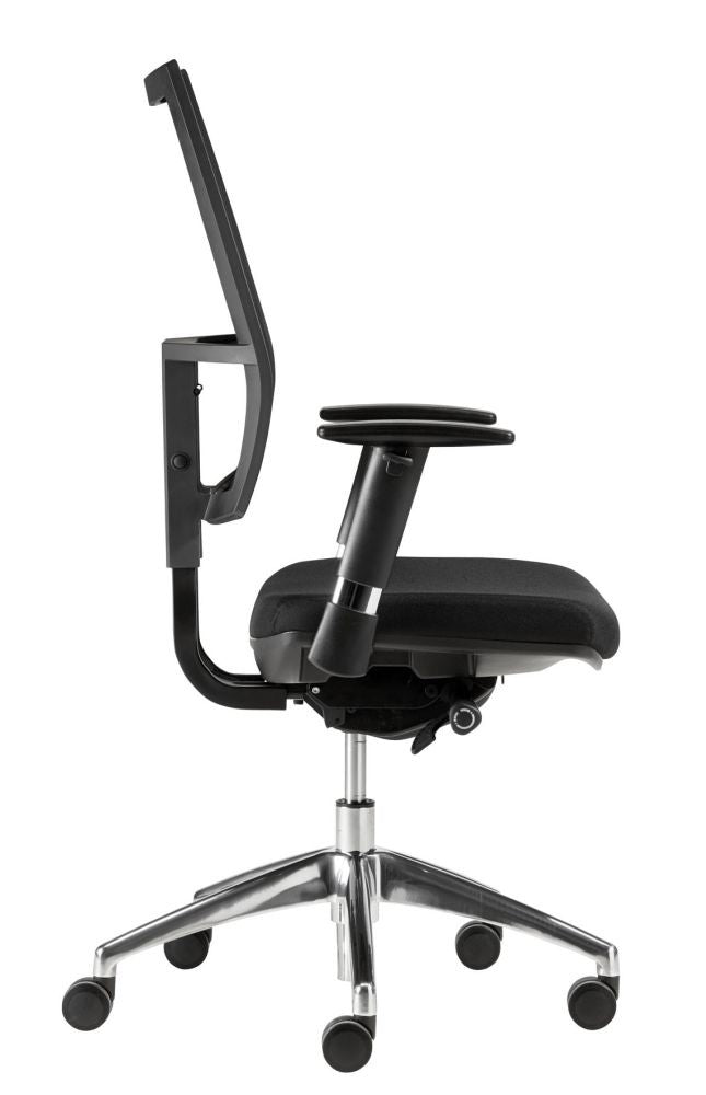 Sitlife Polaris bureaustoel met aluminium voetkruis