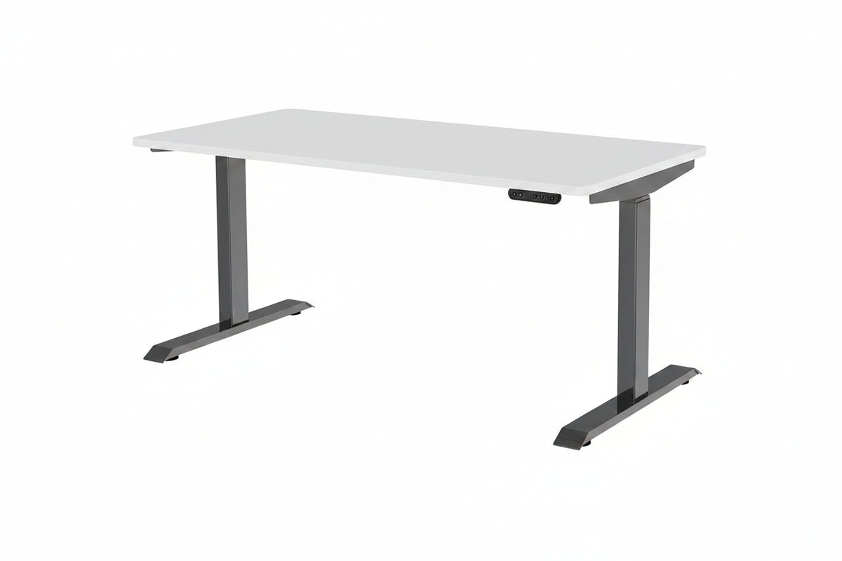 Melamine bureaublad van 140 x 80 cm op Altura Solo onderstel