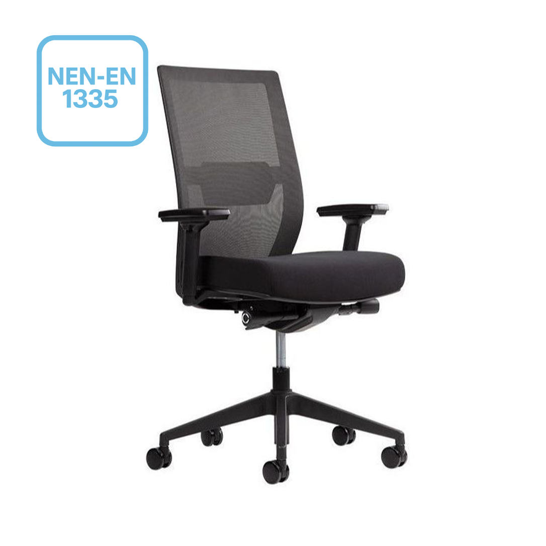 Pijlman Basics Co2 Bureaustoel Zwart Comfort - NEN-EN 1335