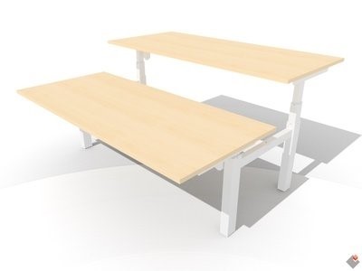 Duo-Arbeitsplatz elektrisch | 120 x 80 Grau - NPR 1813|EN 527