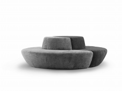 Zijaanzicht van de Forma designbank voor zakelijke lounges