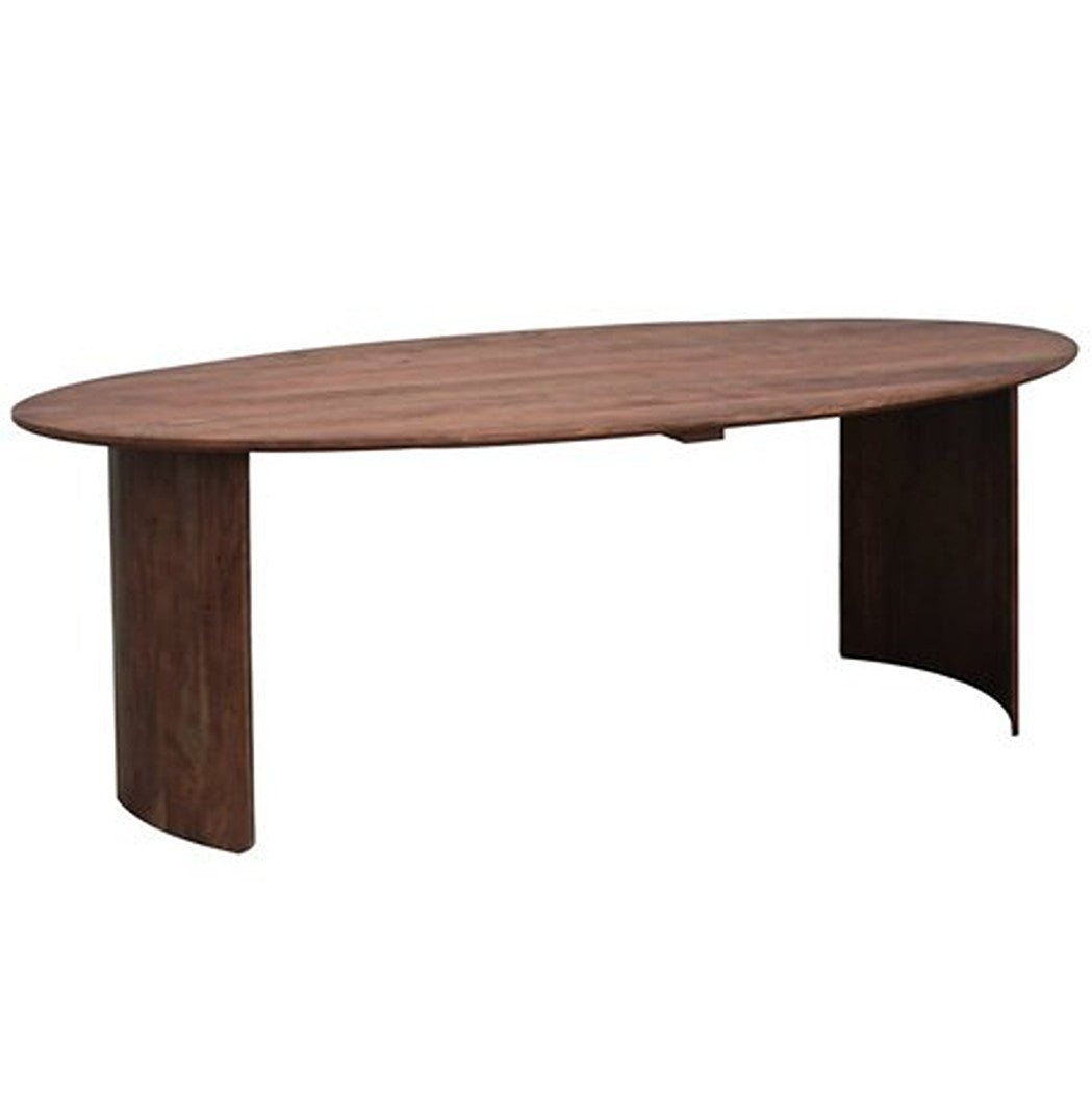Oval Dining Table Muiden Walnut 240x110 cm