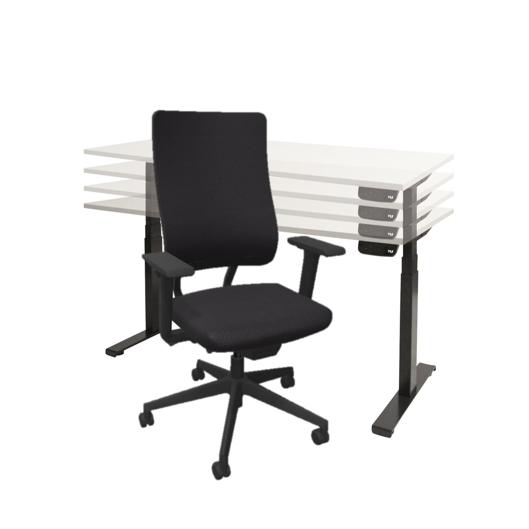 Altura Pro Sit-Stand Desk - New Back Office Chair – Package Deal