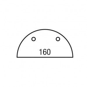 Aanbouwtafel halfrond | 160cm