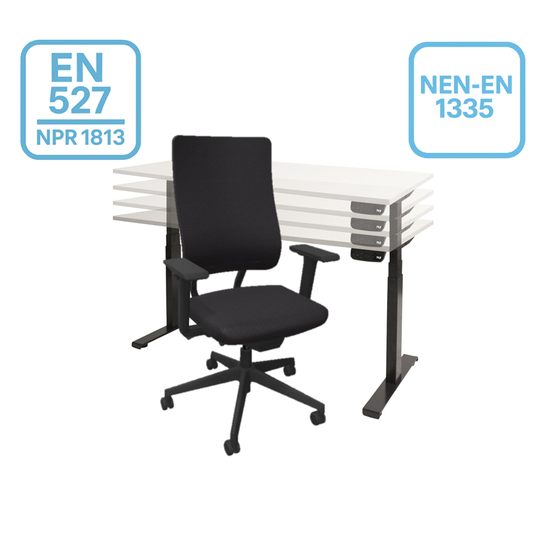 Altura Pro Sit-Stand Desk - New Back Office Chair – Package Deal