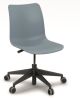 Celis Draaibare Stoel met ergonomische kunststof zitting, hoogte verstelbaar (40-53 cm) en verrijdbaar swivel frame met wielen. Lichtgewicht en flexibel, ideaal voor kantoren en scholen. Optioneel met opdekstoffering voor extra comfort. Duurzaam en circul