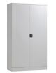 Demontabele draaideurkast Bdm 195 x 120 met 4 legborden, stevige metalen kast in grijs, ideaal voor kantooropslag en archiefbeheer. Flexibel en eenvoudig te monteren ontwerp, perfect voor professioneel gebruik. Verkrijgbaar bij Pijlman Kantoormeubelen in 