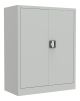 Draaideurkast CH 100, 100x80x38 cm, witte metalen opbergkast met 2 deuren en verstelbare legborden, ideaal voor kantooropslag en archivering. Compact design met een moderne uitstraling, perfect voor gebruik in professionele en thuiswerkruimtes. Verkrijgba