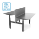 Duo werkplek elektrisch 120 x 80cm | Pijlman kantoormeubelen
