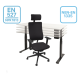 Zit-sta bureau Ergo 2 + Newback + neksteun Bureaustoel | Package deal!